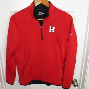 Nike Rutgers Scarlet Knights Men L 1/4 Zip Golf Performance Pullover Therma Fit